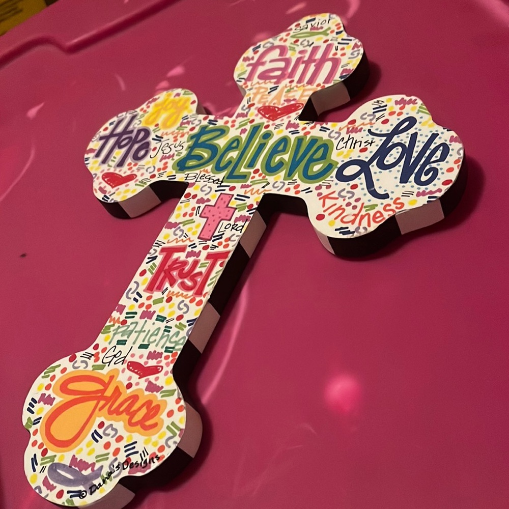 Wooden wall cross